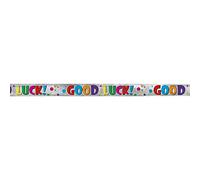 Multicolor Good Luck Long Fold Banner (3.6 Meters) 1 Piece - Decorative Party Banner for Festivities and Celebrations
