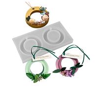 Multicolor Gypsum Silicone Mold Solid Aromathe Handmade Soap Pendant Ornament Mold DIY Circle Plaster Listing Mold,Resin Art