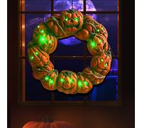 (Multicolor) Halloween Pumpkin Wreath Pendant Ghost House Chamber Script Kill 179Personality Horror Luminous Decoration Prop