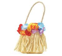 Multicolor Hawaiian Flower Handbag (Pack of 1) - Perfect Accessory for Luau, Themed Events, Summer Parties, & Gift, Ztn61011 (Fdw)