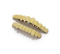 Multicolor Iced Out Diamond Teeth Grillz, Hip Hop Grills for Rapper Costume Cosplay Jewelry and Accessories Man Women(Golden Yellow Diamond,Lower)