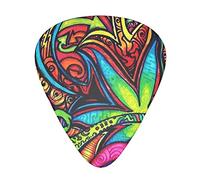MultiColor Leaf Weed Art Advanced guitar pick 12 pieces Three thicknesses for bass, electric guitar, acoustic guitar bag