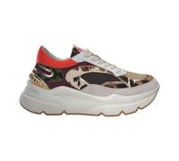 Multicolor Leather Sneaker with Animal Print - female - Emanuelle Vee - Sneakers - Multicolor - 6 UK - Shoes 6 UK