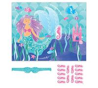 Multicolor Mermaid Paradise Party Game (Ideal for 14 Players) 1 Set - Fun & Engaging Group Activity for Kids & Families