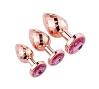 Multicolor Metal Anal Plug Sexy Adult Butt Plug Penetration Anal Dildo Erotic Profucts Sexy Gadgets Fetish But Pluk Sm Adult Sex Toys Dark Pink M