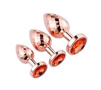 Multicolor Metal Anal Plug Sexy Adult Butt Plug Penetration Anal Dildo Erotic Profucts Sexy Gadgets Fetish But Pluk Sm Adult Sex Toys Orange M