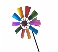Multicolor Metal Windmill Garden Decor, 73cm Height, for 360 Degree Rotation and Yard Sculpture