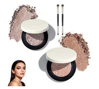 Multicolor Metallic Eyeshadow - Buildable, Shimmering Metallic Eyeshadow,Crease-Proof Powder Eye-shadow,Metal Reflecting Luminous Foil Finish Creamy,Dimensional Long-wear (MIX 2PC)