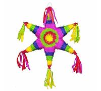 Multicolor Mexican Star-Shaped 3D Pinata (48cm x 56cm) 1 Count - Perfect for Parties and Celebrations