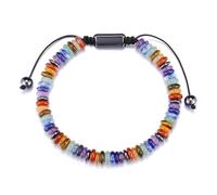 Multicolor Natural Stone Flying Disc Beads Lightweight Adjustable Jewelry Women Men Lightweight Natural Stone