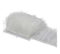 Multicolor Ostrich Feathers Trim Ribbon 8-10 CM Decoration for Party Wedding Dress Sewing Crafts Feathers Bleach White 5 Meters