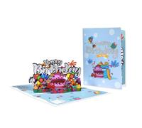 Multicolor Panda 3D Pop Up Birthday Card