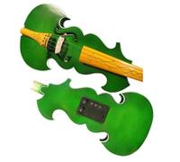 Multicolor panel violin 4 strings electronic violin Selected pattern violin appearance(Green)