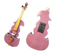 Multicolor panel violin 4 strings electronic violin Selected pattern violin appearance(Pink)