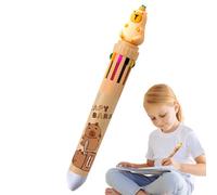 Multicolor Pens - Capybara Ten Tone Retractable Pen Set with Appearance, Simple Color Changing, Writing Experience | Study Supplies for Students Work Business Clu