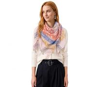 Multicolor Pink Jewish Keffiyeh Scarf, Fringes, 100% Cotton, Unisex