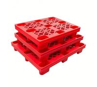 MultiColor Plastic LarpaletteSet of 3 Polyethylene Pallets in Various Sizes (Red 39x32x5.5in / 100x80x14cm) DurabLightweight Ideal for Storage & Transport