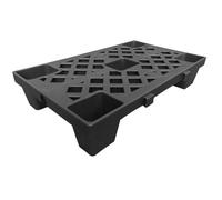 MultiColor Plastic Pallet Stackab& MoistureResistant 1322 lbs CapaciVarious Sizes (Black 60x40x10cm/24x16.5x4in) Ideal for Storage & Transport
