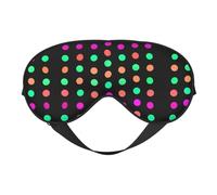Multicolor Polka Dots Print Soft Eye Mask, Adjustable Strap Soft Eye Cover Blindfold for Travel Yoga Nap Shift Work