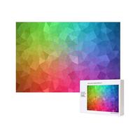 Multicolor Polygonal Which Consist Triangles Rainbow,300 Pieces Wooden Jigsaw Family Game Jigsaw Puzzles for Adults Teens Home Decor