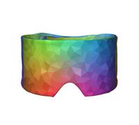 Multicolor Polygonal Which Consist Triangles Rainbow, Full Eye Covers Light Blocking Eye Mask Sleep Eye and Ear Muffs