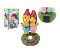 Multicolor Polystone Solar Selfie Gnomes - (10x19cm) 1 Piece - Charming & Vibrant - Perfect Outdoor Accent Garden Decor