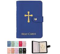 Multicolor Prayer Card Holder, Pocket Prayer Card Organizer with Snap Closure, Waterproof Large Capacity Storage Case for Holy Cards Collection