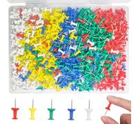 Multicolor Push Pins,Heavy Duty Thumb Tacks for Notice Board,Rust-Resistant Map Tacks in Plastic Storage Box,Perfect for Art and Crafts,Work/Office,Map Marking and More(200 PCS/Multicolor)