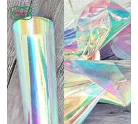 Multicolor Reflective PVC Crafting Material Ideal for Various Projects Including Leather Goods (20 * 30cm Transparent)