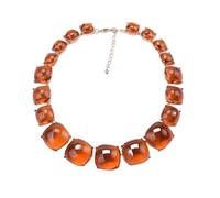 Multicolor Resin Bib Choker Necklace - Large Statement Collar, Boho Ethnic for Women(Style8)