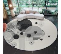 Multicolor Round Machine Washable Rugs 180 cm - Abstract Modern Minimalist Rug Non Slip Circle Carpets for Living Room Bedroom Kitchen Hall Lounge Bedside Office Indoor Carpet