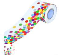 Multicolor Self Paper Roll For Bulletin Board Border Decorations Classroom School Wall Trim Strip Continuous Design Peel And Apply Craft Supply Bright Colors Office Decor Item(T204)