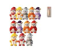 Multicolor Snowman Tree Ornaments, E