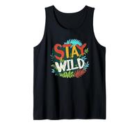 Multicolor Stay Wild Emblem Tank Top