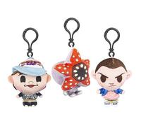 Multicolor Stranger Things Plush Clip-On - 10.16cm (Pack Of 12) - Assorted Designs - Great For Backpacks & Gifts