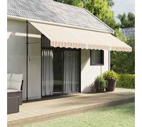 Multicolor Striped 4.5ft UV-Resistant Water-Repellent Polyester Fabric with PU Coating for Patio Covers Outdoor Sun Protection Weather-Resistant Material