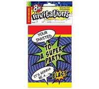 Forum Novelties x78629 Super Hero Party Invites, Multi-Colour