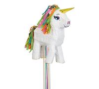 Unique Party Mini Unicorn 3D Pull String Pinata | White, 65987