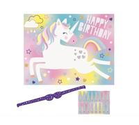 Multicolor Unicorn Party Game (Ideal for 16 Players) 1 Set - Fun Group Activity, Engaging Rainbow-Themed Party Entertainment for All Ages