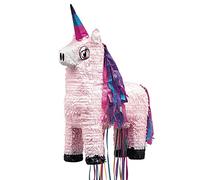 Multicolor Unicorn Pull Pinata - (55cm x 34cm) 1 Piece - Colorful Party Fun for All Ages, Perfect Celebration Accessory