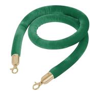 Multicolor Velvet Crowd Control Rope 1.2m/4ft - Green Gold Support Barrier for Events Parties Queue Management - Stylish & Elegant Solution for Crowd Control