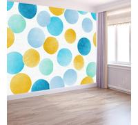 Multicolor Wallpaper Panoramic Deco Medieval Modern Art, Wallpaper Mural Minimalist Polka Dot 300 X 210 Cm for Bedroom Living Room Office Hotel Premium Non-Woven Mural - Wall Background Decoration
