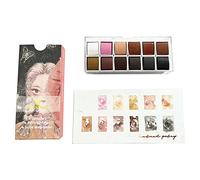 Multicolor Watercolor Pigment Solid Paint Storage Box Strong Coverage For Sketching Drawing Illustrating Coloring Book Watercolor Paint Set Professional Non Toxic Pigment For Artist Painting Beginner