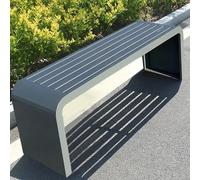 Multicolor Waterproof inless Steel Backless Bench for Indoor & Outdoor Modern Art Deco Patio Garden Seating (Gray) & Slish Design