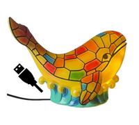 Multicolor Whale Night Light, USB Powered Resin Lamp with Soft Glow for Bedside Display, Desks, Shelves, and Entryway Tables At Home Usb Whale Lamp Bedside Night Light Resin Table Multicolor Shell Sea