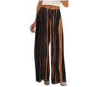 Multicolor Womens Petite Linen Trousers Womens Long Pants UK 2025 Casual Breathable High Waist Wide Leg Palazzo Trouser Print Floral Beach Vacation Clothes Plus Size 12 14 16 18 20
