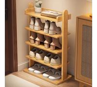 MultiColor Wood Shoe Cabinet nizer Narrow Entryway Shoe Rack with Removable Shelves Compact Storage Solution for Landing Shoes Ideal for Any Space (20.5x31.5in)