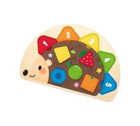 Multicolor Wooden Skill Puzzle Toy for Children Featuring Characters Pegs Fruits and Shape Pairing Activities Educational Toy for Toddler
