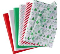 Multicolored Christmas Tissue Paper - 120 Sheets 35x50cm for Gift Bags Wrapping Gifts Packing Crafts, Red Green White Tissue Paper Bulk for Christmas Birthday New Year Winter Holiday Party Supplies