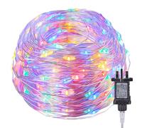 Multicolored Fairy String Lights, 100 Ft 300 LEDs Waterproof Starry Firefly String Lights Plug in on Silver Wire, Perfect for Crafts DIY Christmas Party Wedding Bedroom Indoor Decorations